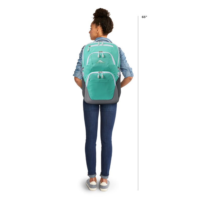 High Sierra Swoop SG Backpack, Travel or Work Laptop Bookbag with Drop Protection Pocket, and Tablet Sleeve, One Size, Aquamarine - Image 3